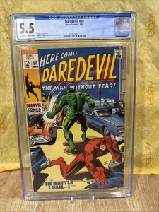 Daredevil #50 CGC 5.5 OW-WP Graded Comic 1969 "Blast From the Past"! - Bild 1 von 3