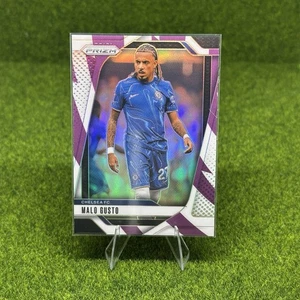 2024-25 Panini Prizm Premier League Malo Gusto Purple & White Stripes Prizm /92 - Picture 1 of 2