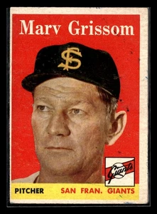 1958 Topps #399 Marv Grissom - Set Break! VG - Picture 1 of 2
