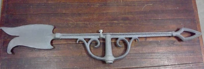 DE COLECCIÓN PALETA ORNAMENTADA FLECHA DIRECCIONAL ALUMINIO FUNDIDO RARO 32 1/2" de largo Foto 1 de 4