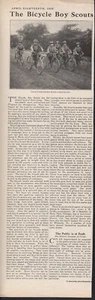 1912 BICICLETA BOY SCOUT CLUB BICICLETA PATRULLA TROPA OAKLAND INSERTAR FOTO IMPRESIÓN 15165 - Imagen 1 de 1