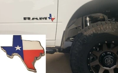 Grande 3.5" TEXAS STATE FLAG SHAPE Edición Emblema Metal Stick para F150 Silverado Foto 1 de 4