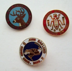 3 Minnesota MOC/MOCA pinbacks John Haglund, Grand Scratch, Venison dinner - Picture 1 of 5