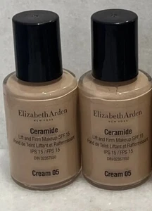 2 Elizabeth Arden Ceramide Lift Firm Makeup Foundation SPF 15 - Cream 05 - 1 oz - Picture 1 of 2