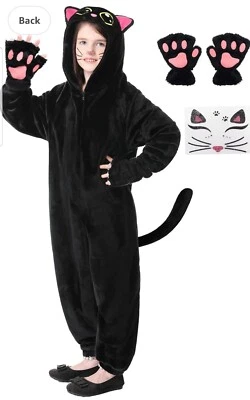 Disfraces de gato para niños Animal Body Gato Disfraces de Halloween Traje de dormir para niños Foto 1 de 4