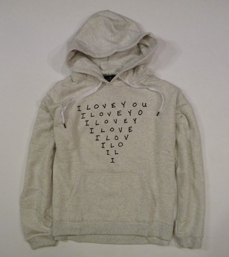 OFF WHITE Felpa con cappuccio donna NUOVA American Eagle Popover Graphic LOVE XXL 2XL NUOVA CON ETICHETTE!