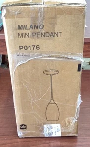 NEW VAXCEL P0176 Milano Mini Pendant Satin Nickel Finish B215 - Picture 1 of 2