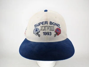 THROWBACK Super Bowl Snapback Hat Buffalo Bills Dallas Cowboys Rose Bowl Clean - Picture 1 of 7
