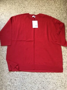 Sussan Red Split Hem 3/4 Sleeve Knit Size XS - Picture 1 of 4