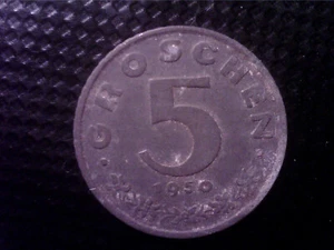 AUSTRIA 5 GROSCHEN 1950 APR15F - Picture 1 of 2