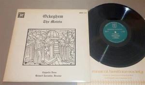 Johannes Ockeghem Motets LP Cappella Nova, Richard Taruskin - MHS-417G - Foto 1 di 1