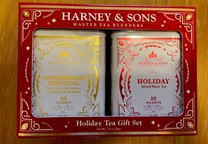 NEW Harney & Sons Gingerbread Festival 20ct + Holiday Black Tea Tins 20ct - Picture 1 of 5