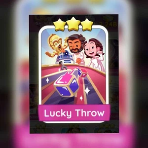 1 XLucky Throw (🌟🌟🌟)-Sticker (Set 5) Monopo_ly-go Stickers ( STAR WARS ALBUM) - Picture 1 of 1