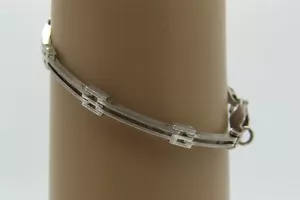 Vintage Sterling Silver Lady's Bar Link Bracelet Circa 1970's - Picture 1 of 4