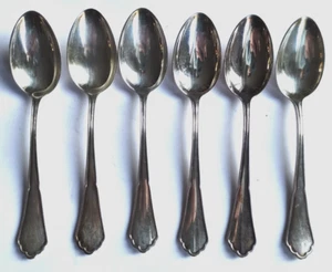 BSF Englisch Chippendale 6 Teelöffel, 800 Silber, 12,5 cm, ungeputzt - Bild 1 von 4