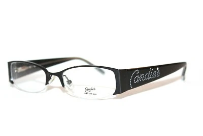 NEW CANDIE'S VIVIENNE BLK BLACK SEMI RIMLESS EYEGLASSES WOMEN FRAMES 50-17-135 - Image 1 of 4
