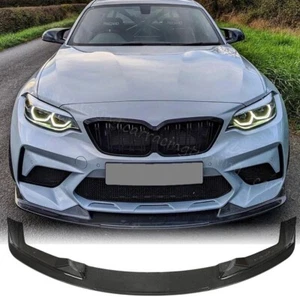 REAL CARBON Front Bumper Lip Spoiler For BMW F87 M2C Competition 2018-20 BODYKIT - Picture 1 of 11