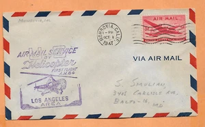 FIRST FLIGHT BY HELICOPTER AM 84 MONROVIA CA OCT 1,1947 - Picture 1 of 1