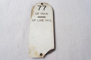 Signals Signalling Railway Lever Plate Railwayana 77 Up Main - Picture 1 of 2