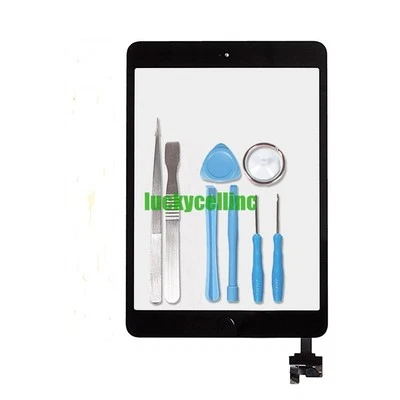 Black Glass Digitizer Screen + IC Connector for iPad Mini 2 Retina Display +Tool - Image 1 of 4