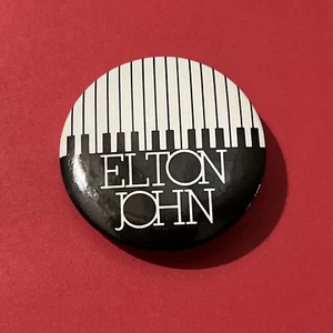 True 80s Elton John Concert Tour Piano Pinback Pin Button 1986 - Picture 1 of 5
