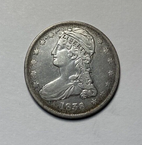 1838 Reeded Edge Bust Half Nice XF Cleaned VALUE PRICED Cover