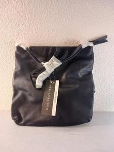 Oak Leathers Brand Real Leather Purse Bag Crossbody Navy Blue Made In India NWT - Picture 1 of 3