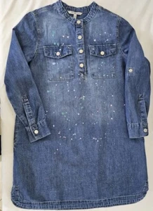 Vestido Jean Niña CALVIN KLEIN Talla Mediana (8/10) Azul Pintado Manga Larga - Imagen 1 de 13