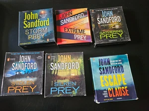 John Sandford 6 Audio CD Books: Gathering Extreme Silken Stole Storm Prey - Imagen 1 de 3