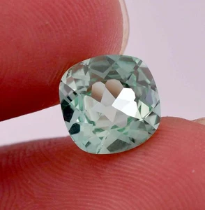 3.50 Ct Natural Sparkling Green Tourmaline Cushion Cut Loose Gemstone Certified - Picture 1 of 5