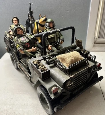 21ST Century Toys 1999 Navy Seal M151-A2 Spec Ops Jeep W/ Action Figures & Dog - Image 1 of 4
