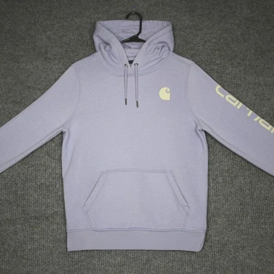 Sudadera con Capucha Carhartt Calce Relajado Estampado de Logotipo Lavanda Talla M Ropa de Trabajo Utilidad Foto 1 de 4