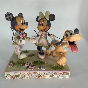 Disney Traditions Jim Shore Springtime Stroll Mickey Minnie Pluto Figur - Bild 1 von 9