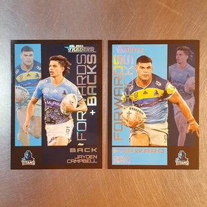 2023 NRL Traders Forwards + Backs Team Set (2 Cards) Gold Coast Titans - Imagen 1 de 2