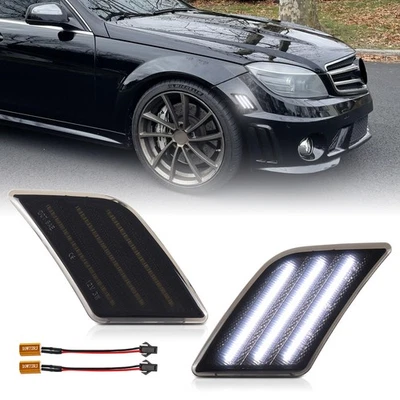 2PCS LED Side Marker Light For 08-11 Mercedes Benz W204 C300 C350 C250 C63 AMG - Image 1 of 4