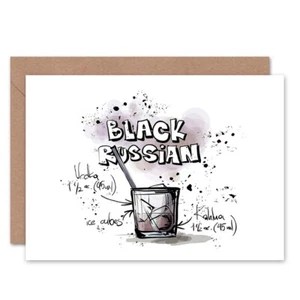 Russischer Cocktail, Getränkerezept, Zeichnung Freundschaftskarte - Bild 1 von 4