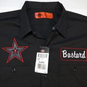 NEW DICKIES BASTARD HOT ROD CAR MOTORCYCLE RACING ROCKABILLY WORK SHIRT AllSizes - Picture 1 of 2