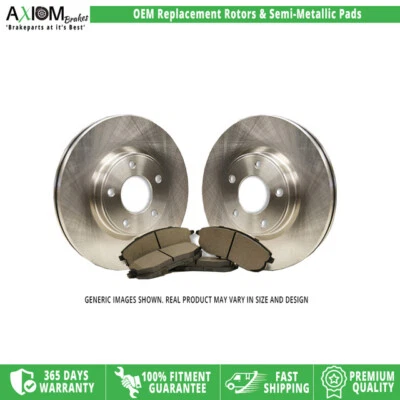 Axiombrakes Front Brake Rotors SemiMetal Pads for 2007-2011 Buick Lucerne - Image 1 of 4