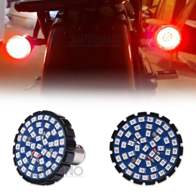 1157 Bullet Red LED Turn Signal Brake Lights For Harley Davidson Iron 883 1200 - Image 1 of 4