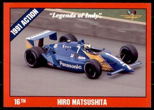1992 COLLEGIATE COLLECTION LEGENDS OF INDY HIRO MATSUSHITA #17