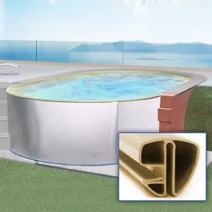 Ovalpool 623 x 360 x 150 cm I GRUND SET I Poolfolie sandfarb. 0,8 mm, SPEZIAL HL - Bild 1 von 5