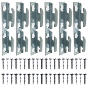 XJKJ 12pcs Curtain Rod Brackets Wall Mount Rod Holders for Single Rod Black - Picture 1 of 1