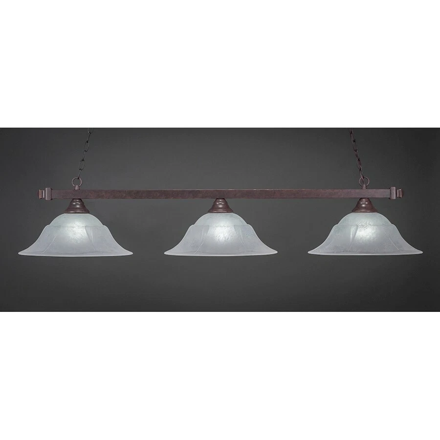 Toltec Lighting Square 3 Light Billiard Light, 16' Royal Merlot - 803-DG-53615 - Image 1 of 1