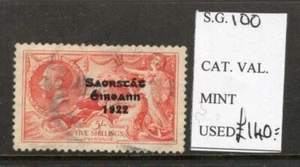 Irlanda 1935 Waterlow regrabado 5sh rosa brillante rojo fino usado (2025/03/03#02) - Imagen 1 de 2