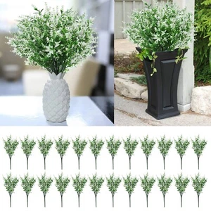 24 Bundles Artificial Lavender Flowers Outdoor Decoration No Fade Party Romantic - Photo 1/7