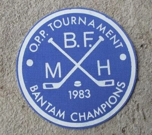 1983 Bishops Falls Minor Hockey BFMH Bantam Champions Sew on Clothes Patch - Picture 1 of 2