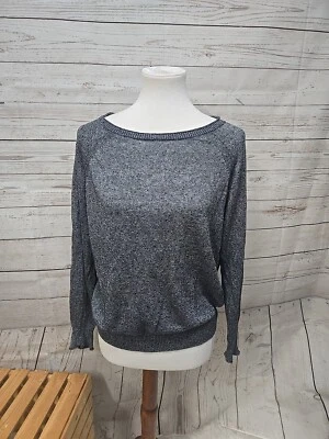 Suéter ligero de mezcla de lino gris oscuro J. Crew Manga larga para mujer Talla Med Foto 1 de 4