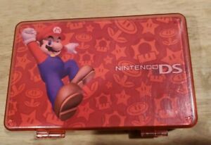 Nintendo DS Super Mario Travel Hard Case in RED. Holds System, Games & Acc.