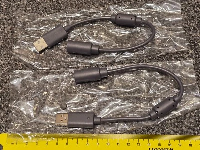 2 x MICROSOFT XBOX 360 ONE CONTROLLER RACING WHEEL BREAKAWAY CABLE NEW! Logitech - Image 1 of 4