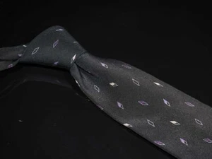 Vintage Vitaliano Pancaldi Seidenkrawatte schwarz lila Foulard Herren Luxus Krawatte  - Bild 1 von 5